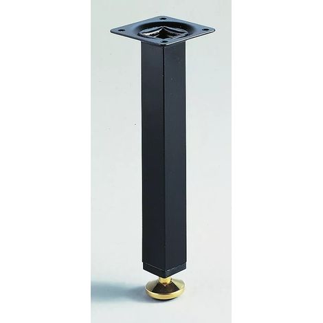 PIED CARRE NOIR H200 25X25 A/VERIN