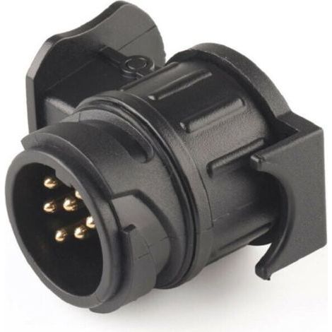 Wasserdichter Anhänger-Stecker, 13-polig auf 7-polig, Anhänger-Haken-Buchsen-Adapter, 13-polig auf 7-polig (1 Stück), Schwarz (1/5)