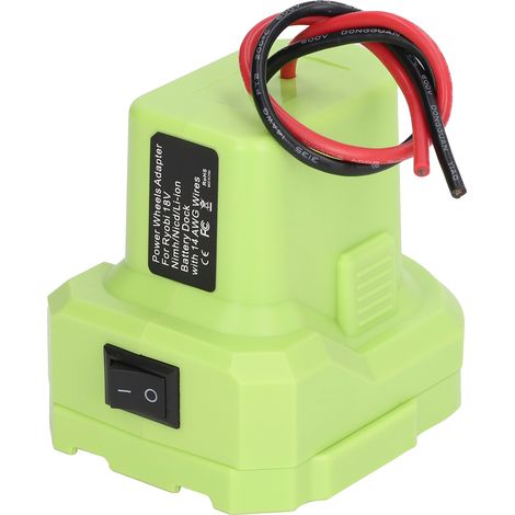 Adaptateur de batterie avec fil de calibre 14, fusible de 30 A et isolation pour batteries d'outils électriques Ryobi 18 V