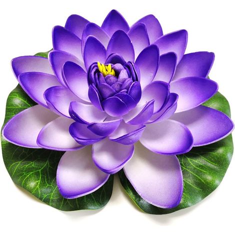 Fleur artificielle pour la décoration de bassin de jardin, fleur de lotus flottante, ornement réaliste pour piscine, aquarium et jeux d'eau extérieurs, nénuphar réaliste-AquaForge