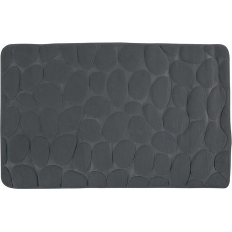 Alfombra de baño microfibra PEBBLE 50x80cm Gris oscuro MSV (1/5)