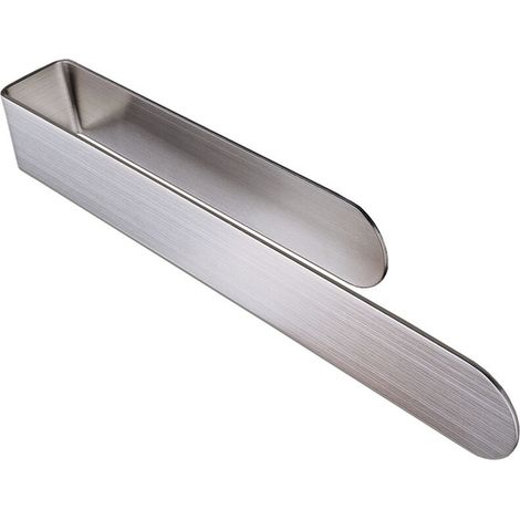 Porte-serviettes adhésif 20 cm, sans perçage, petite étagère de salle de bain, acier inoxydable argenté