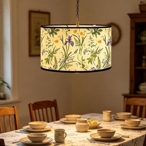 Decorative lampshades: vintage lampshade E27, woven lampshade for floor lamp, pendant lamp, table lamp, lampshade, large size - 30×30×20cm (1/5)