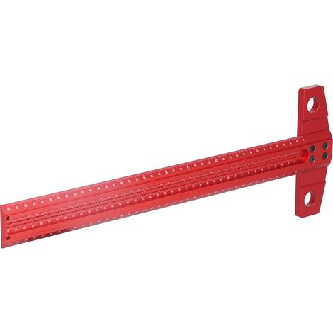 T-förmiger Winkelmesser, rechtwinkliger Anreißer, Aluminium-Markierungslehre für Glas- und Holzbearbeitung, 400 mm (1/5)