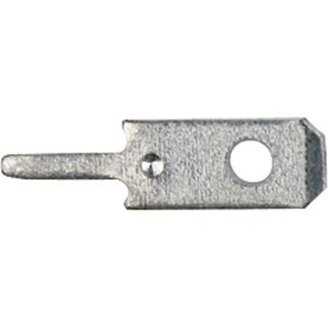 Languette 2.8 x 0.8 mm Klauke 2010 à souder sur circuits imprimés 180 ° non isolé métal 1 pc(s)