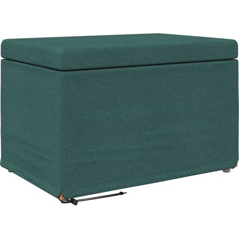 Taburete Verde oscuro 61 x 41 x 40 cm Tela y Madera Ingeniería vidaXL