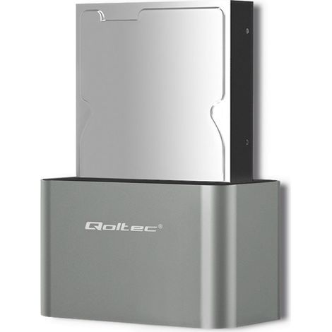 Station d'accueil Qoltec 5315 pour disques durs/SSD SATA 2,5"/3,5" USB 3.0 (1/5)