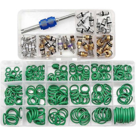 Kit de réparation de climatisation automobile : 270 joints toriques + 40 tiges de soupape assorties avec outils de démontage (1/5)