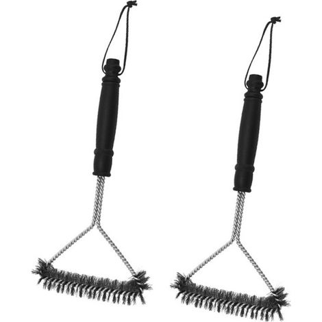 American stainless steel wire brush 12 inches, 17 inches, 21 -inch three -sided baking brush suits (1/5)