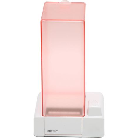 Boîte de rangement automatique pour disques de coton, rose transparente, distributeur facile d'accès, coffret en PC antidérapant, avec couvercle pratique. (1/5)
