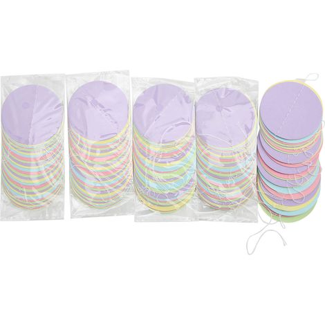 5 Pièces Guirlande de Points Pastel Colorés, Décoration Réutilisable et Durable pour Événements et Intérieurs (1/5)