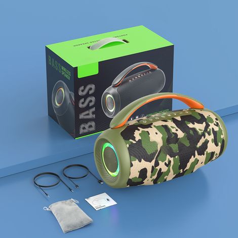 Altavoz Bluetooth Portátil 60W, Graves Potentes, IPX6, Luz RGB, Batería 8000mAh – Ideal para Fiestas al Aire Libre y Camping (1/5)