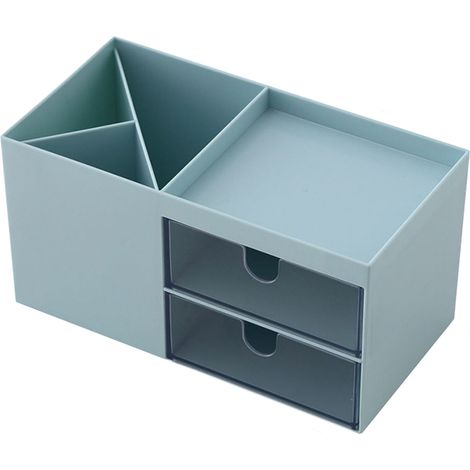 Porte-stylos, boîte de rangement de bureau, organiseur de bureau, organiseur de coiffeuse, boîte de rangement pour cosmétiques, mini boîte de rangement pour fournitures de bureau (1/5)
