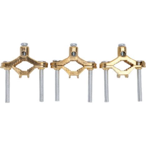 3 Pack Water Pipe Grounding Clamp, High Conductivity Copper Alloy Grounding Clamp, for 1/2-1 Inch Pipes and Copper Rods (1/5)