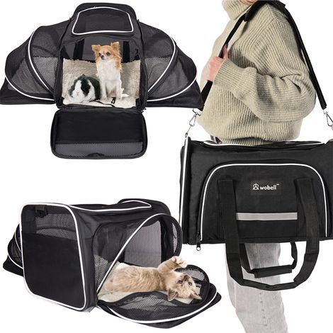 BOLSA TRANSPORTADOR PARA PERROS Y GATOS, EXTENSIBLE HASTA 8 KG.