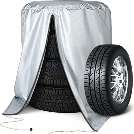 Funda impermeable universal para neumáticos, funda de tela con cremallera, bolsa de almacenamiento para neumáticos de coche, funda para 4 neumáticos. (1/5)