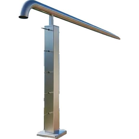 Palo per guardrail, in acciaio, 914 mm x 50,8 mm x 50,8 mm, fori orizzontali preforati, supporto orizzontale curvo, compatibile con guardrail a cavo. (1/5)