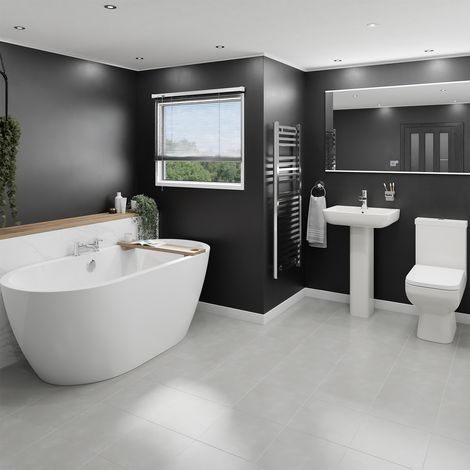 Sirus 1655mm Free Standing Bath Bathroom Suite (1/3)
