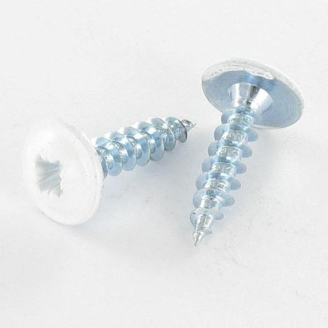 VBA Vis bois agglo Poelier Pozi N°2 4.5X35 Filetage total Acier zingué RAL9016 blanc signalisation 30%BRI-1 pièce