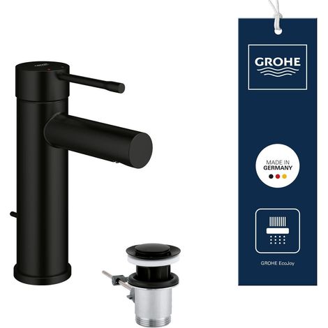 Grohe Essence New - Mitigeur de lavabo avec bonde, noir mat 328982431