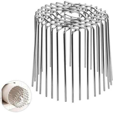 Griglia di protezione/filtro anti-intasamento in acciaio inox per grondaie, adatta per il drenaggio dell'acqua piovana e i pluviali. (1/5)