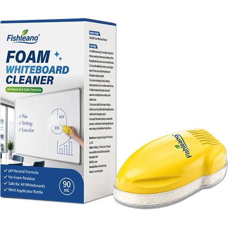 Nettoyant pour tableau blanc FISHLEANO, nettoyant spécial pour marqueurs à usage pédagogique, efface les marques de stylo et l'encre. (1/5)