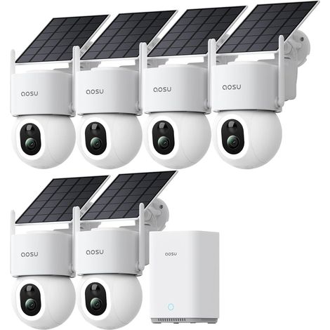 Camera Extérieure sans Fil Solaire, 4K 8MP, 360° PTZ, AI + PIR (1/5)