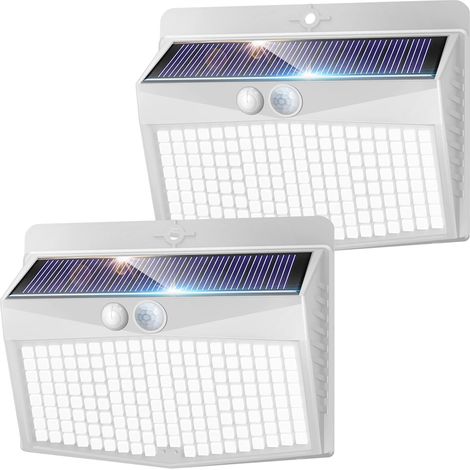 Lampe Exterieur Solaire Detecteur de Mouvement, 168 LED 3 Modes Lampe Solaire Extérieur, IP65 Etanche Led Solaire Extérieur pour Jardin, Garage, Patio (1/5)