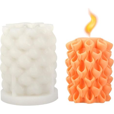 Silikon-Kerzenform, Gießkerzenformen, 3D-Kerzenformen, Silikon-Gießformen für Duftkerzen, Bastelornamente, handgemachte Seife - Crezuo (1/4)