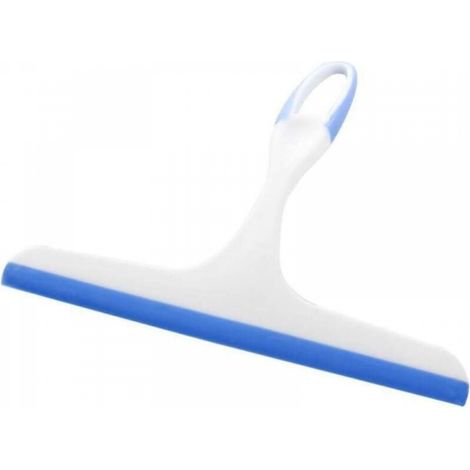 Raclette de douche, essuie-vitre en verre, nettoyant savon, raclette pour miroir de salle de bain, bleue (1/5)