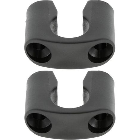 2x Lacet espagnolette collier en U en plastique noir entraxe 15mm Volet Battant Fenêtre Butée Maintien (1/3)