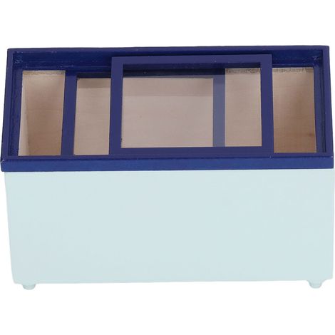 Mini-réfrigérateur horizontal vert menthe pour maison de poupée 1/12, électroménager miniature réaliste et mignon, accessoire décoratif DIY de cuisine coloré (1/5)