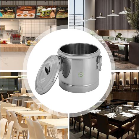 YISSALE - 10L Récipient de maintien au chaud des aliments Thermoport Thermobehlter Acier inoxydable Thermobox (1/5)