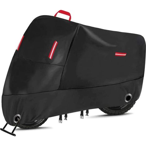 Motorradabdeckung 300D Oxford wasserdicht mit Reflektorstreifen, Größe 4XL (1/5)