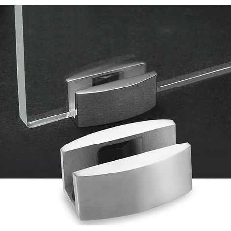 La Pince de Charnière de Pivot de Porte en Verre d'Acier Inoxydable 304 Fixe la Fixation de Butée de Porte de Verre Coulissante sans Cadre pour Salle de Bains