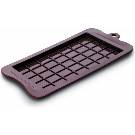 IBILI Stampo in Silicone per Barrette di Cioccolato, 18,5 x 9,5 cm, Nero, 18.5 x 9.5 x 2 cm (1/2)