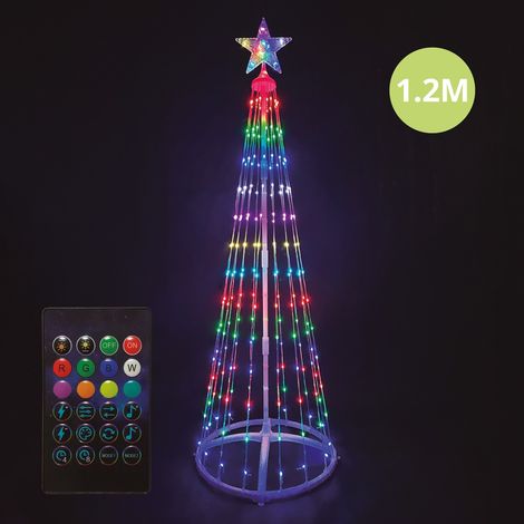 Árbol LED inteligente vía bluetooth y mando Kiondo 1,2M 24 funciones RGB IP44 (1/5)