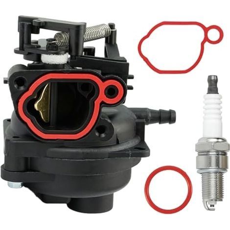 799584 Carburateur Kit pour Briggs & Stratton 550EX LC221A 625EX 675EX TB110 CARB Moteur 09P702-0145/0098 - F1 Pièces de Moteur de Tondeuse à Gazon Avec Joints Rouges+Bougie Remplace 594058 (1/4)