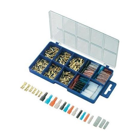 Tru Components – Assortiment de cosses à sertir 0.104 - 2.50 mm² – 739647 – 260 pièces – Cuivre étamé pour connexions fiables