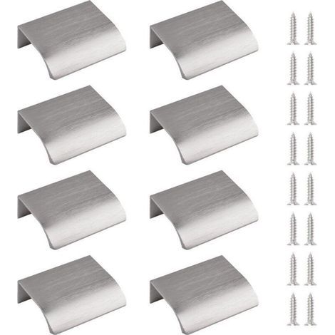 Maniglia laterale a scomparsa, 8 pezzi, maniglia nascosta, maniglia per cassetto in stile moderno, maniglia invisibile in lega di alluminio, ferramenta per mobili, maniglia per cassetto, 50 mm / Niche (1/4)