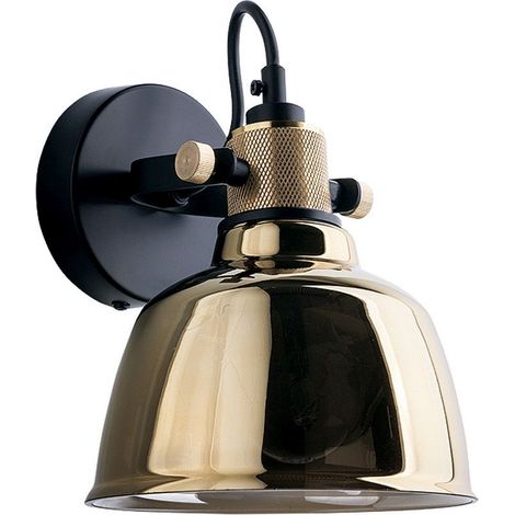 Wandleuchte ZERO in Gold Glas rund Look Spot Leuchte