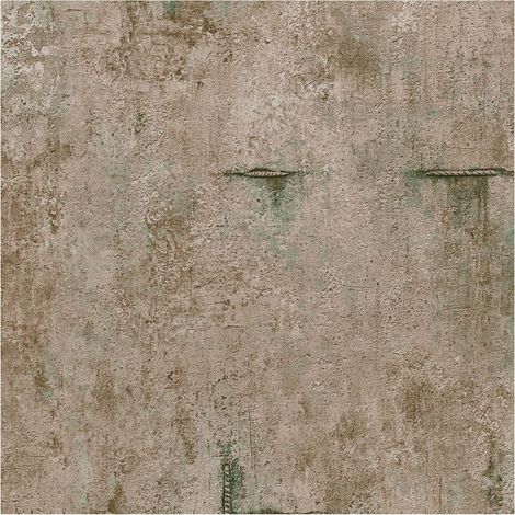 Unicolour wallpaper wall Profhome 790854 hot embossed non-woven wallpaper slightly textured in concrete look and metallic highlights brown beige grey green copper 5,33 m2 (1/5)