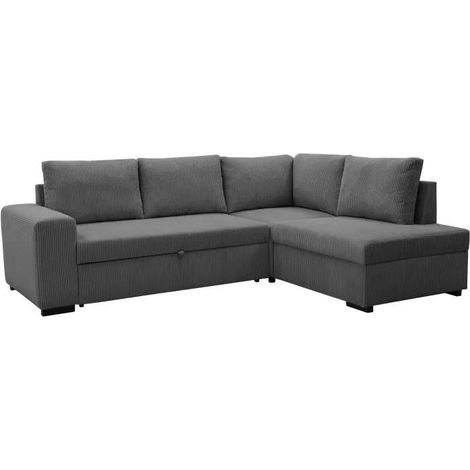 Casapy Ecksofa umwandelbar anthrazitgrau 245 cm