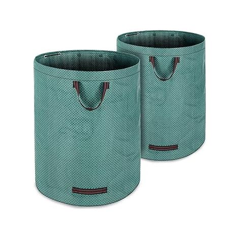 2 Stück Gartenabfallsäcke. 50 kg pro Sack. Strapazierfähig und waschbar. (1/4)