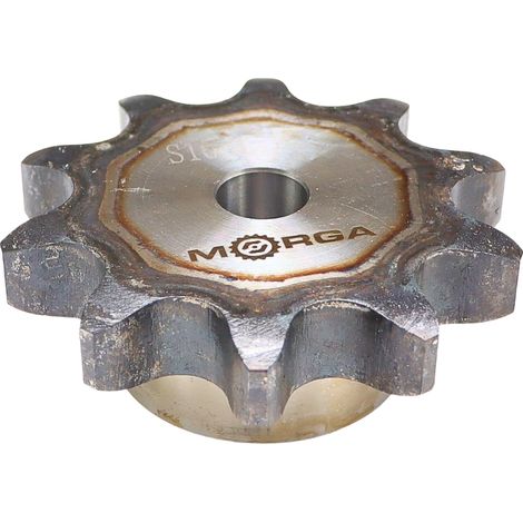 Pignon de chaîne trempé avec moyeu à bride 16B-1 (R1 1) Z-10 MORGA diamètre extérieur 93,8 mm (1/4)