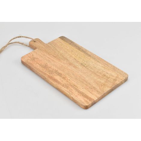 BURI Servierbrettchen Tablett Holz Griff Schneiden Küchen Kochen Speisen Obst (1/2)
