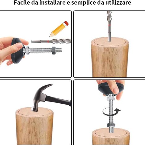 pieds métalliques réglables - Rallonges de pieds de table robustes - Capacité de charge : 150 kg - Pour tables, armoires et meubles (1/4)