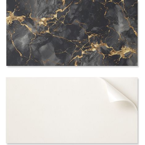 Panel de vinilo decorativo para cocina o ba帽o, 120x60 cm, elegante dise帽o de m谩rmol.