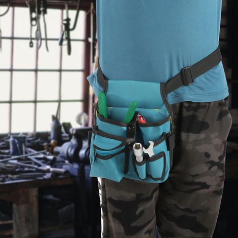 Sac à outils durable, porte-outils pratique à porter à la taille avec ceinture pour électricien et mécanicien (1/5)