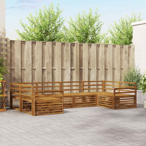 Sofagarnituren 6 pcs Natur Massivholz Akazie (1/5)